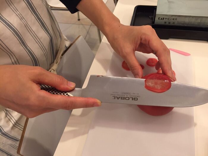 トマトの切れ味に感動!