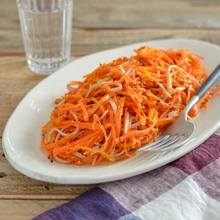 人参とハムの粒マスタードソテー。お弁当のおかずや作り置きに♪