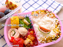 【疲労回復にオススメ‼】作り置きミートソースを使って☆♥娘ちゃん弁当【ナスのポテトラザニア】