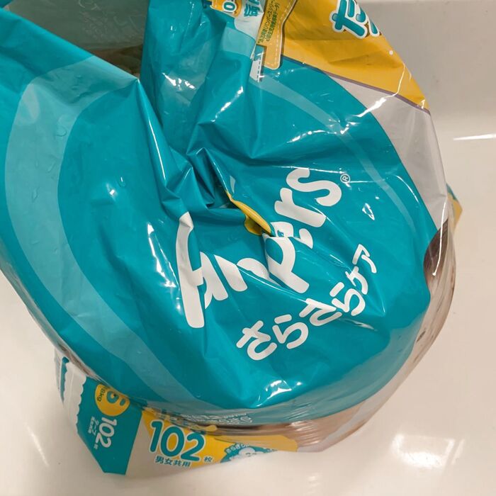 捨てる前に再利用‼︎ オムツのパッケージを使って簡単オキシ漬け
