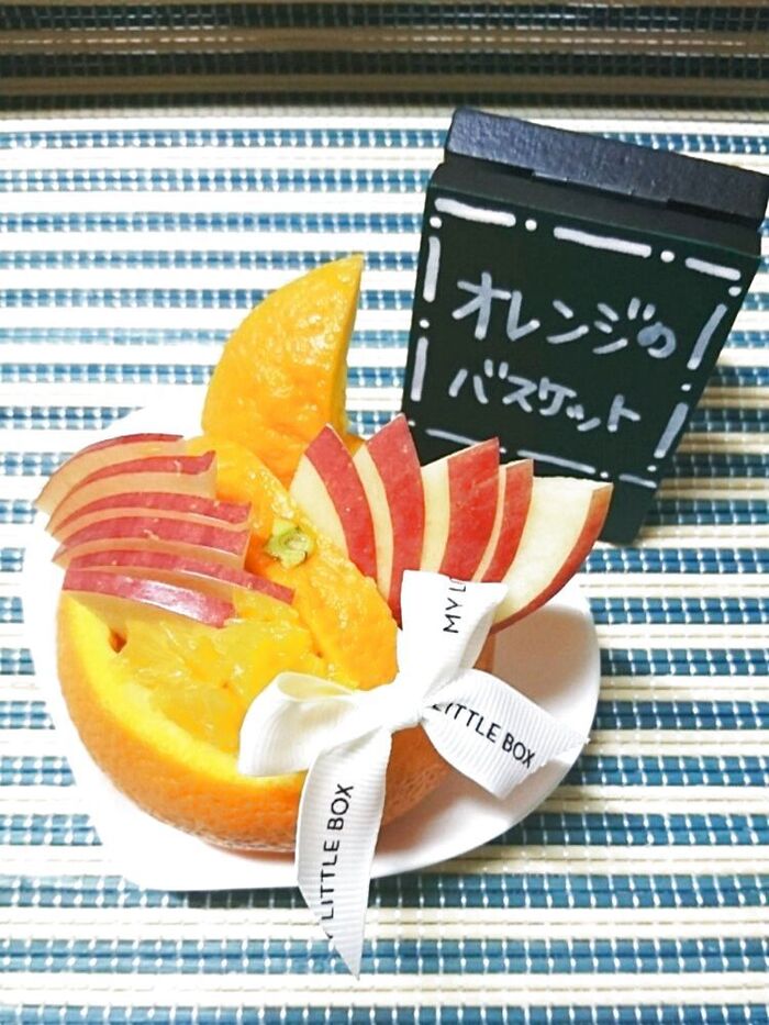 オレンジのバスケット
