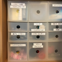 無印パルフボードボックスとPP小物収納ボックスで身じたくを楽に。