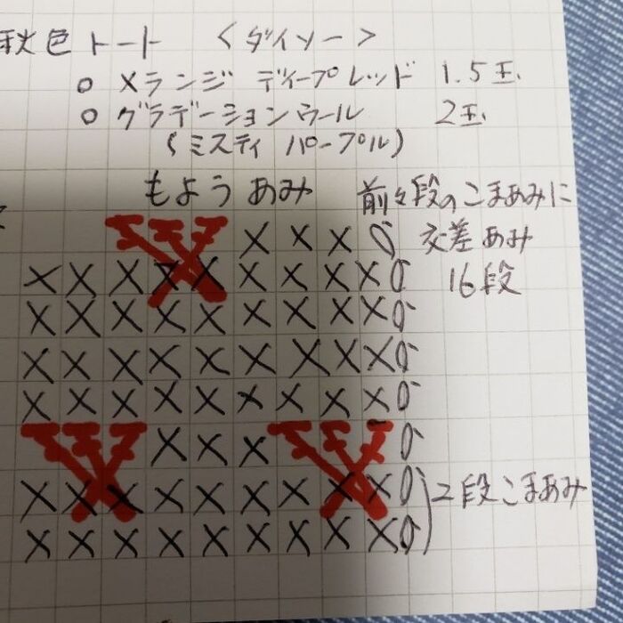 模様編みは?