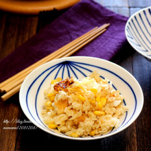 とうもろこしと生姜の炊き込みご飯。