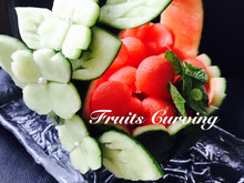 可愛いお花付き🌸スイカのバスケット