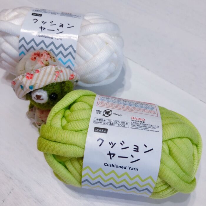 ダイソー♡ふわふわリリアン〜クッションヤーン♡