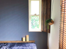 ベッドルームの冬支度。