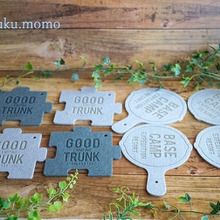 100均セリア♪アースカラーの男前なフェルトコースター(パズル型・ツール型)