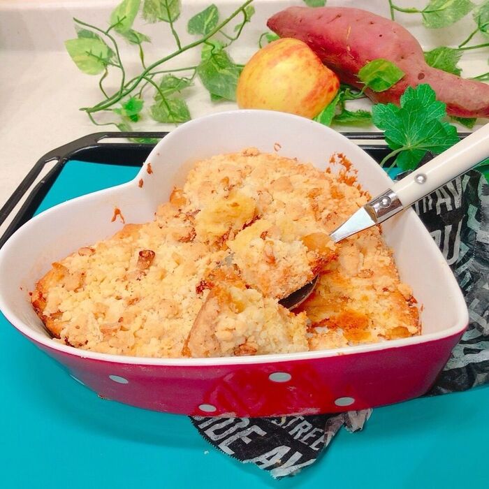 ❤️林檎とお芋のクランブルケーキ❤️