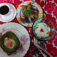 おしゃんな朝食シリーズVol.12 アヴォカドエッグ&チリソルト