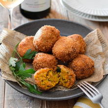 かぼちゃのひとくちコロッケ。秋のおかず。お弁当やパーティーにも。