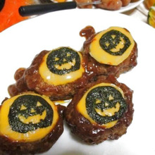 2019年セリアで購入!のりパッチンでハロウィンモチーフ♡ジャック・オ・ランタンハンバーグ♪