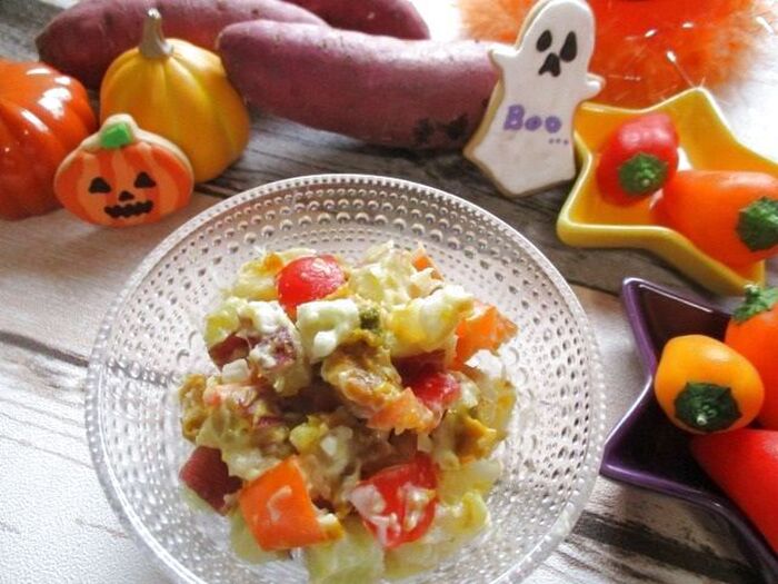 かぼちゃを使った超簡単サラダレシピ♡すべて、さいの目切りでOK!(ハロウィンにもおすすめ)