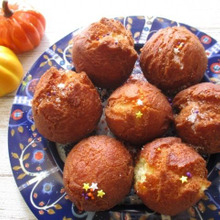 揚げたて最高!ホットケーキミックス粉を使った簡単おやつのアイデア♡ハロウィンなサーターアンダギー♪