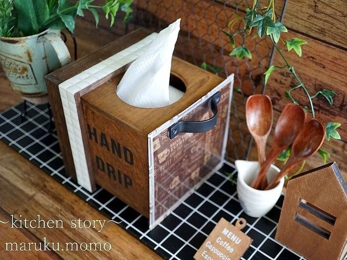 100均雑貨で作る♪カフェ風★トイレットペーパーボックス
