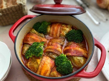 おだしとピューレで!トマト味のロールキャベツスープ