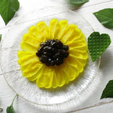 タピオカを使って作りたい!簡単!ミニひまわり♡フラワーモチーフの作り方