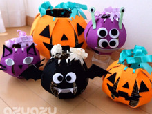 牛乳パックで作るハロウィンバッグ☆ディスプレイにも!