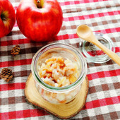 美容と健康をサポート!雑穀レシピ♪【シュガーフリー林檎とくるみジャム】