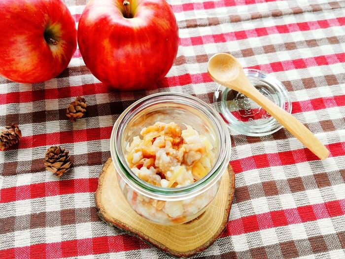 美容と健康をサポート!雑穀レシピ♪【シュガーフリー林檎とくるみジャム】