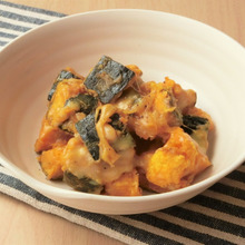 レンジで5分★かぼちゃの味噌チーズあえ