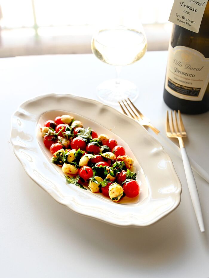 パクチー入り アジアンエスニック風味カプレーゼ