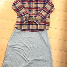 冬でも暖かく!スェット地のスカート☆