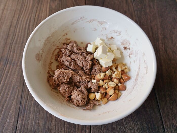 粉類を加えます。