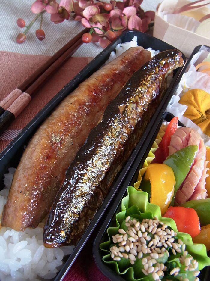 週2日から始めるお弁当🍱「秋刀魚の蒲焼き弁当」