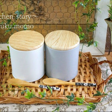 お洒落な♪セリアの木目調の収納缶(木のフタにしか見えない⁉)