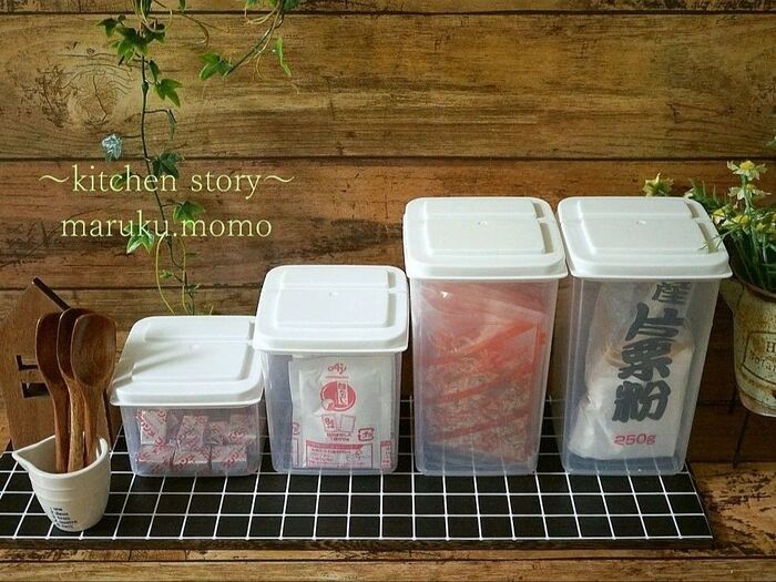 セリアのフタが立つ!自立できるフードパックで食品を使いやすく収納♪