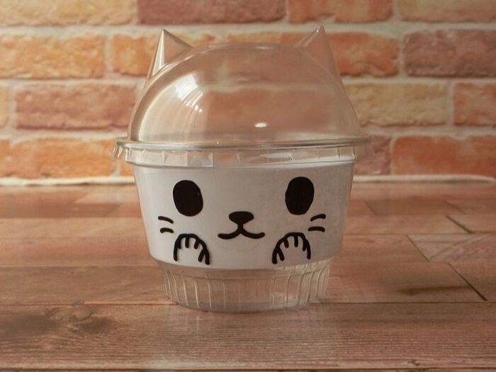 ネコ好きにはたまらない~ねこみみの付いた可愛いデザートカップ♪