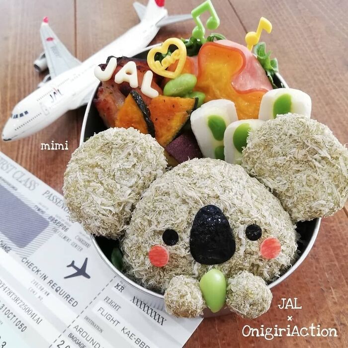 とろろ昆布でモフモフコアラちゃん!おにぎりアクション