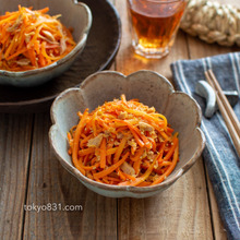 人参とツナの炒めもの。ごま油香る中華風。フライパンで簡単!