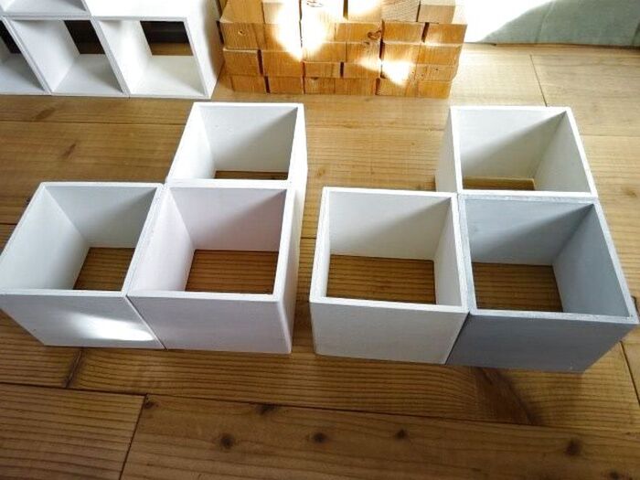 次に つなげてボックス3個を2セット作ります!