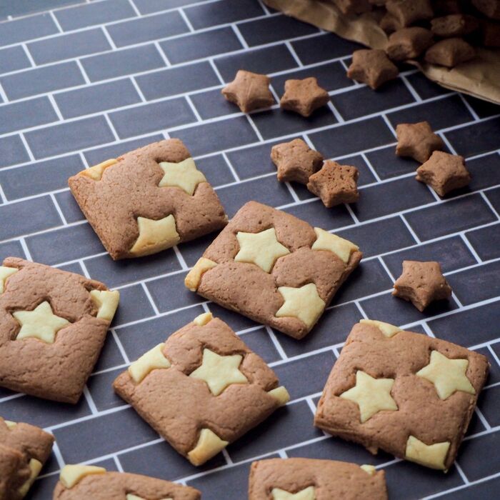 星型でモザイククッキー