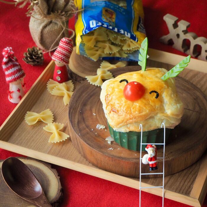 クリスマスに楽しい!トナカイポットパイ