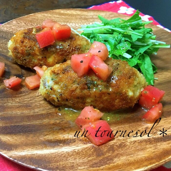 食欲増進効果にオススメ‼ちょっとオシャレに♪変わりだねのいわしコロッケ