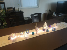 100均のカットクロスでfluffyなクリスマステーブル♫