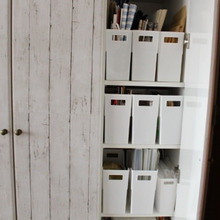 リビング収納をセリアの「A4ファイルボックス」ですっきりお片づけ♪