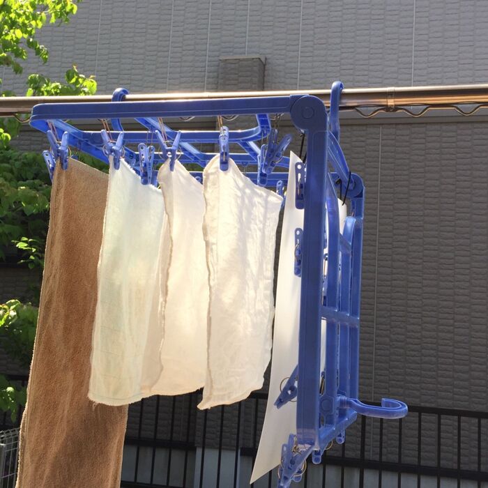 【半分だけ洗濯物あり】