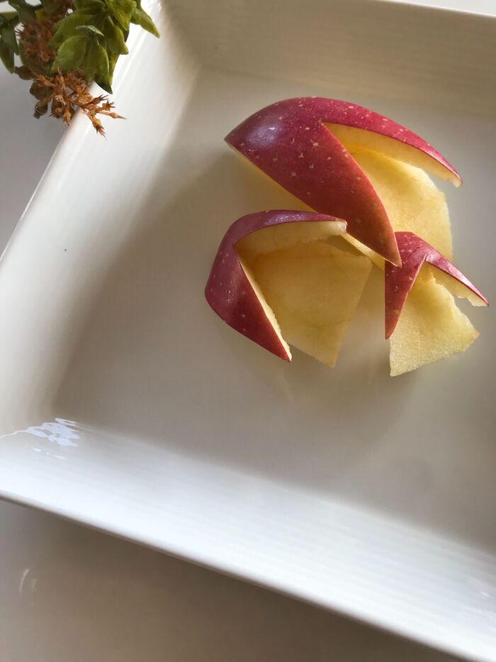 可愛いサイズにカット✂️親子🍎りんごうさぎ🐰