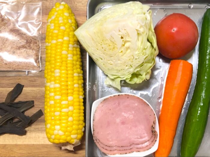 ①食材はお話しにそってそろえました!