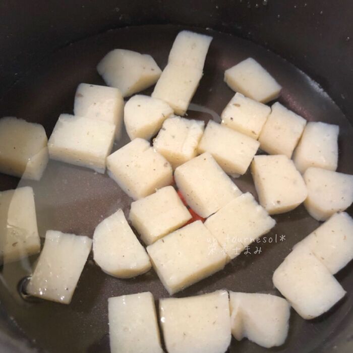 ➁下ゆでなしのこんにゃくならしなくてOK!