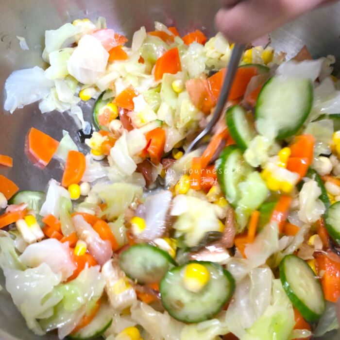③混ぜ合わせた方が食べやすいです!