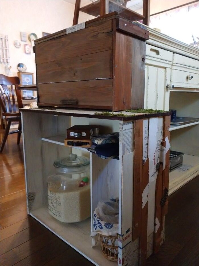 あったらいいなをDIY!「廃材利用」の🍎りんご箱風 収納ボックス!