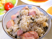 【家事ヤロウ】でやっていた海苔とベーコンの炊き込みごはんを試してみた!