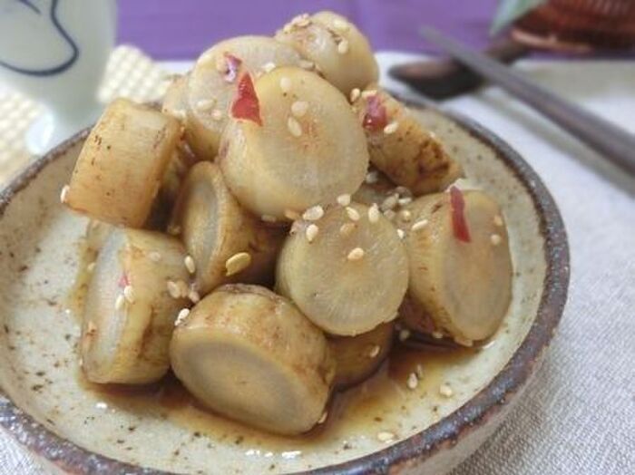 10分で美味しい☆ 手がのび~る♪ ごぼうの甘酢醤油漬け