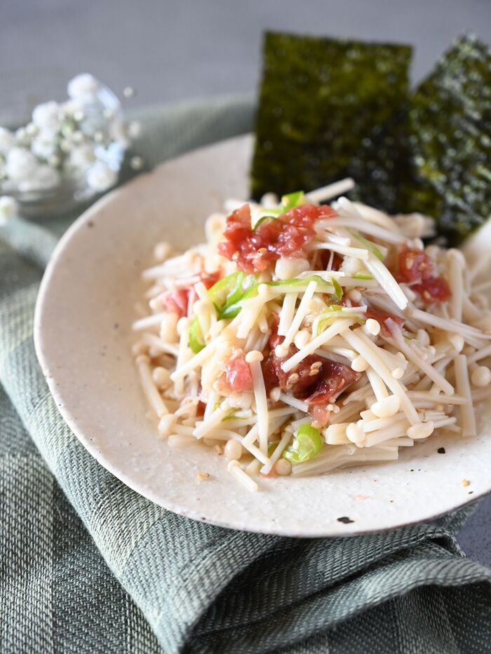 【スピードレシピ】うめ~えのきさん♥レンチン2分deパパっと常備菜