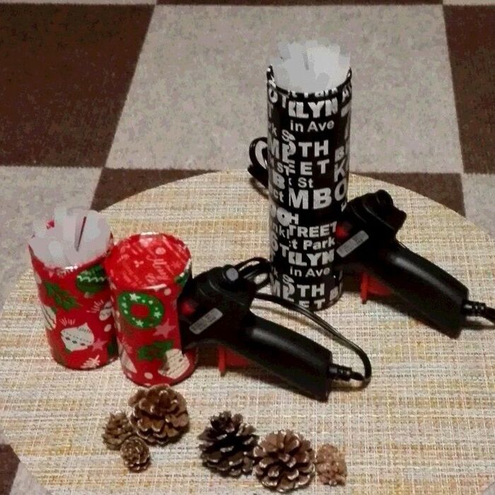 ★グルーガンの不安定な置き方を、空き缶で使いやすく★